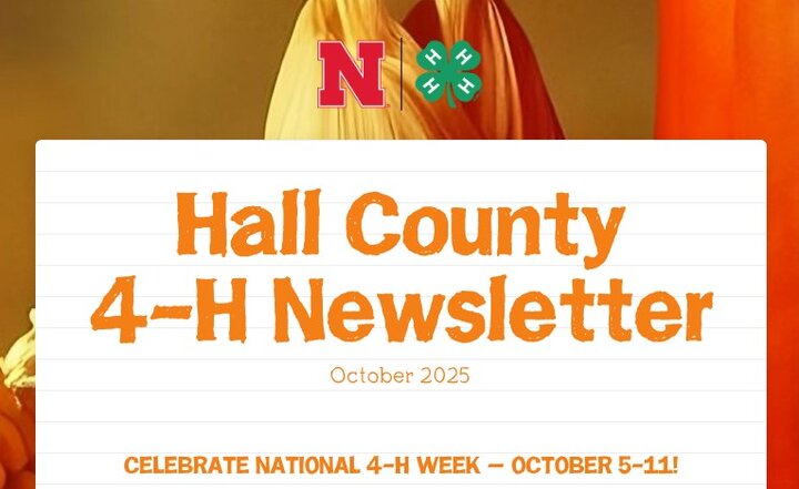 Hall County 4-H Newsletter graphic