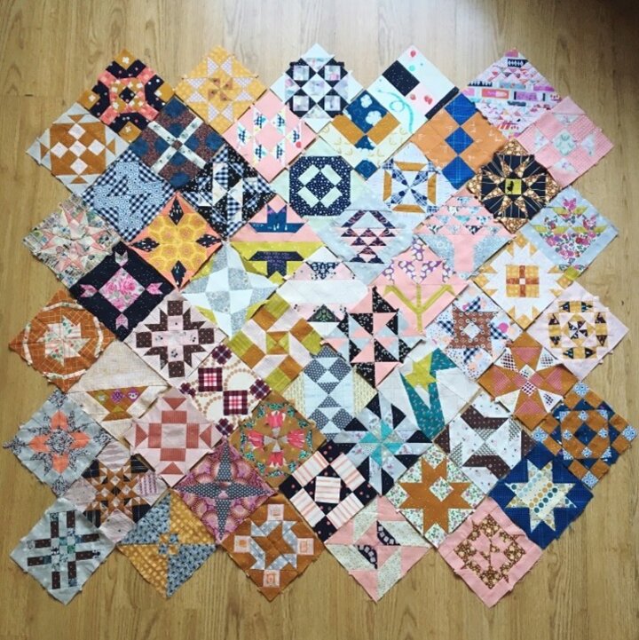 Quilt squares of various patterns