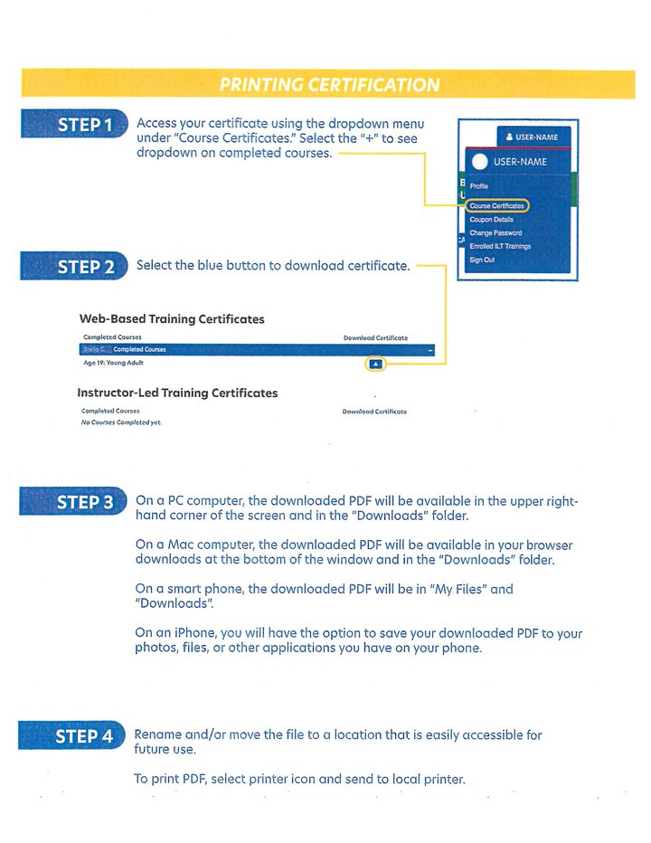 YQCA Certificate Download Instructions