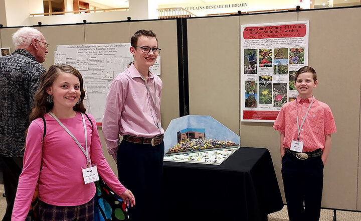 Scotts Bluff County 4-H members presented a poster on a service project 