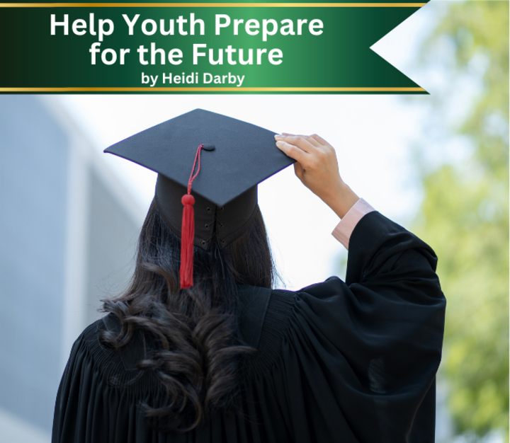 Girl with graduation gown and cap