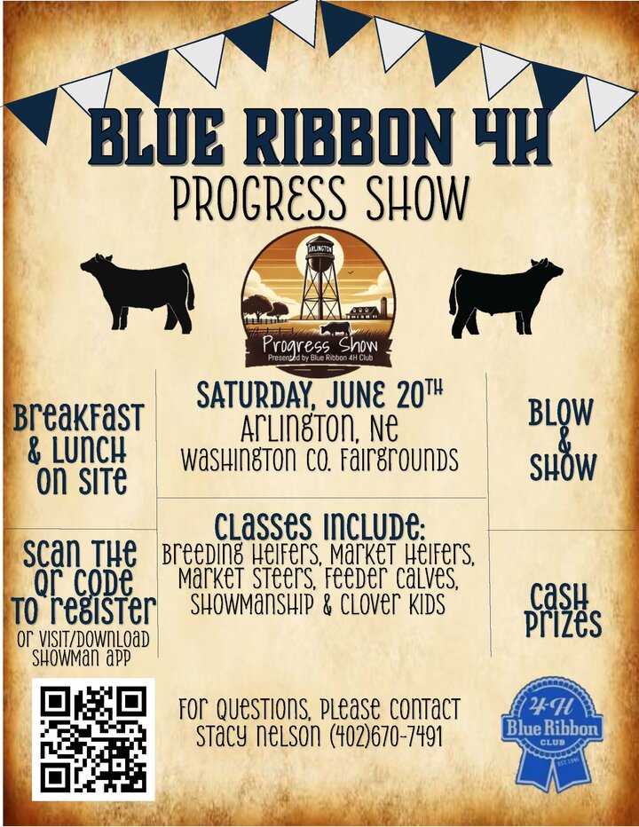 Blue Ribbon 4H Progress Show flyer