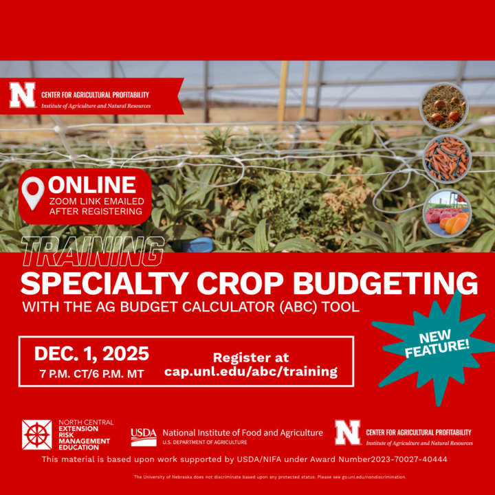 Specialty Crop Budgeting Workshop graphic