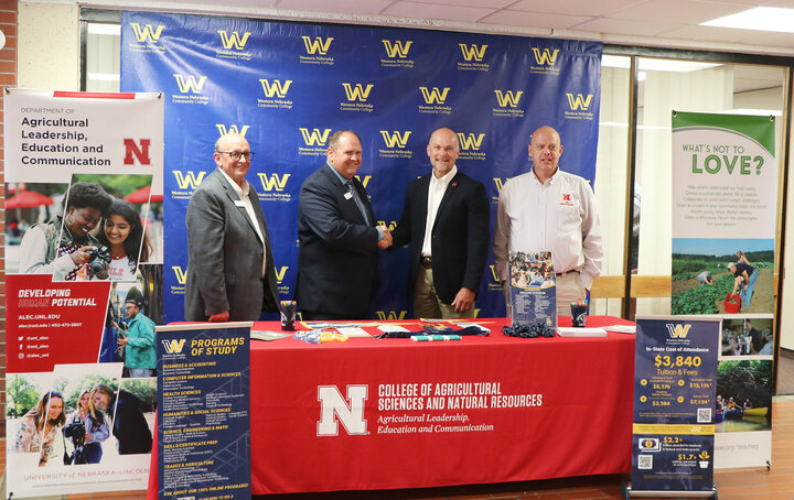 Western Nebraska Community College & University of Nebraska-Lincoln met to sign the 2+2 agreement between the two institutions