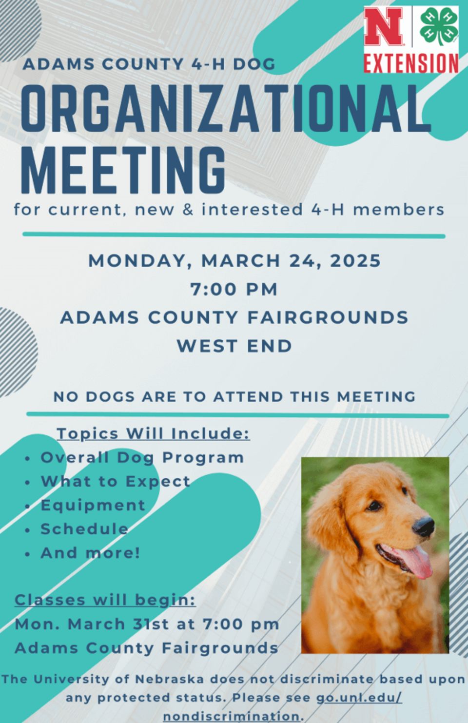 Organizational Meeting March 24th, Picture of Dog