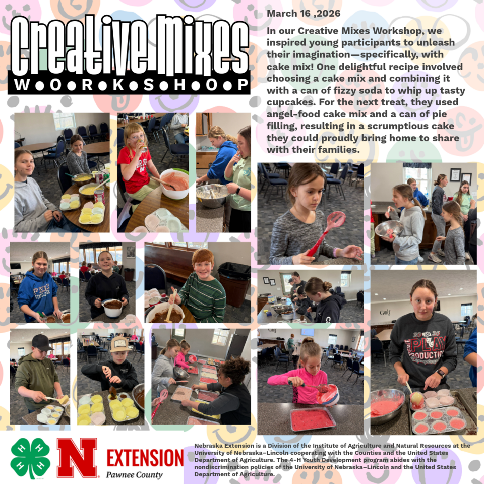 Creative Mixes Workshop collage with participants baking cakes and cupcakes together.
