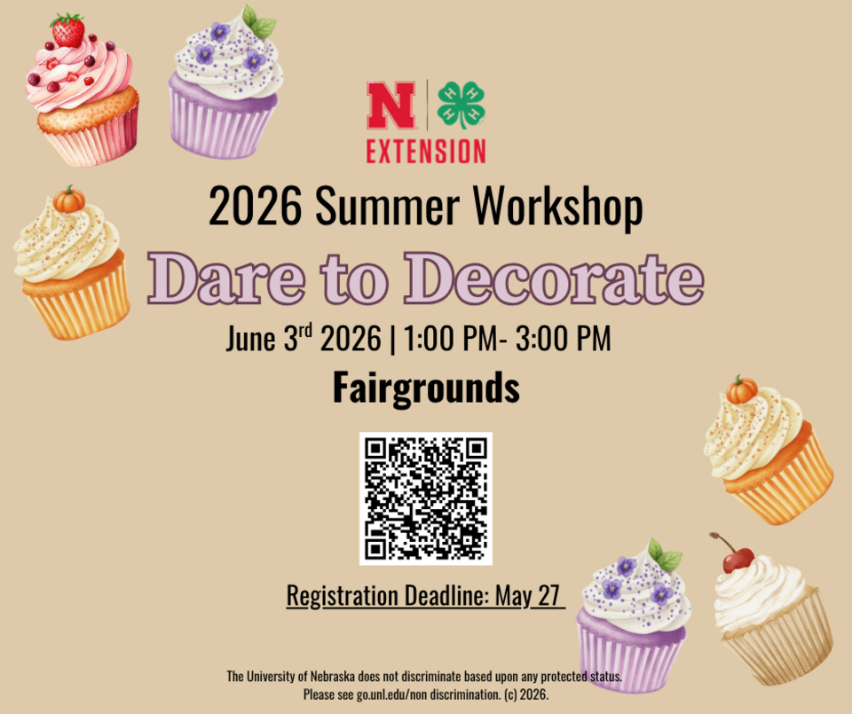 cupcake decorating workshop flyer