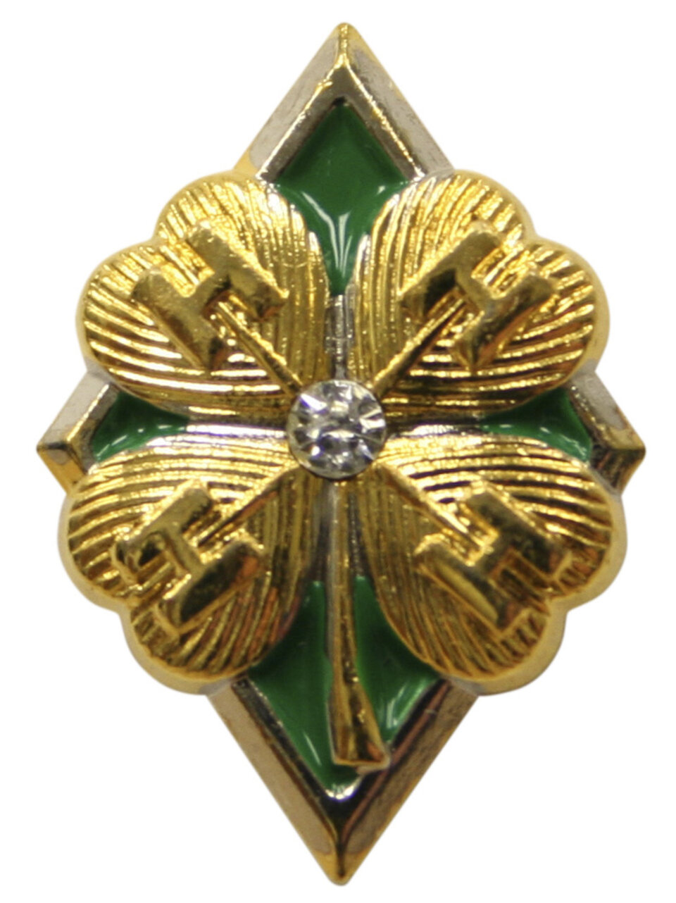 Diamond Clover Pin