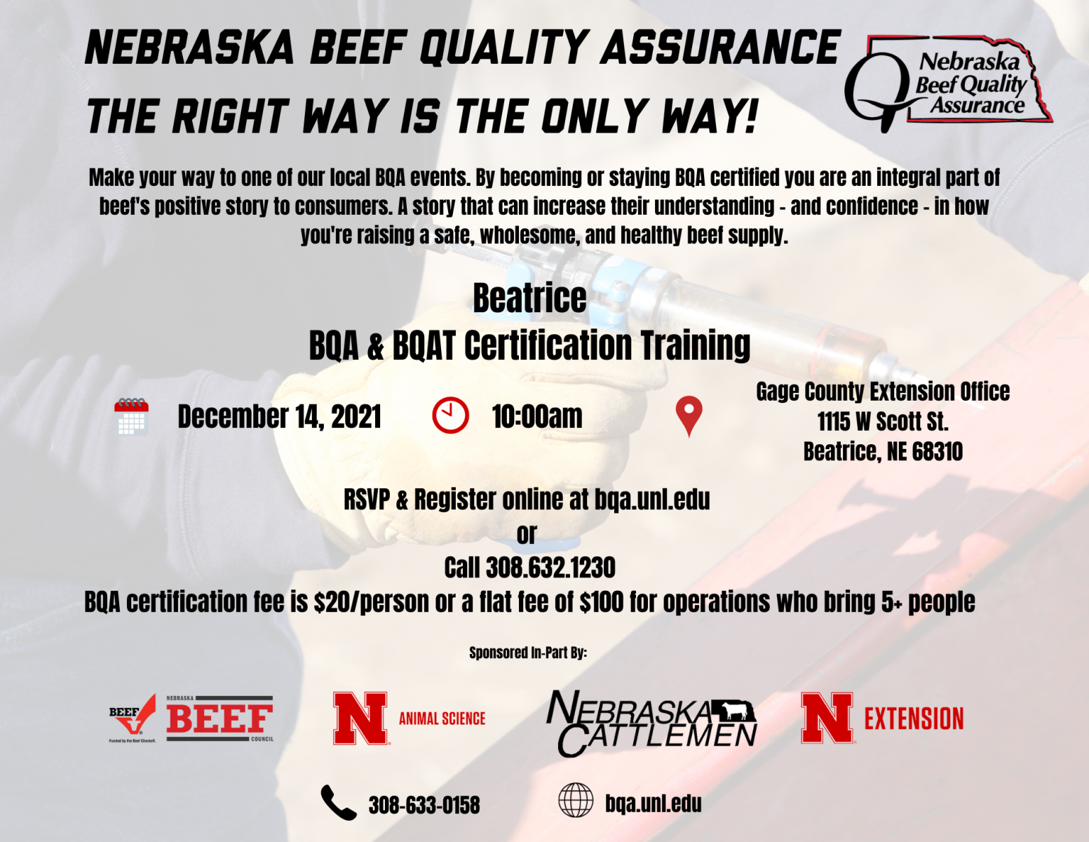 BQA & BQAT Certification Training. Register at bqa.unl.edu