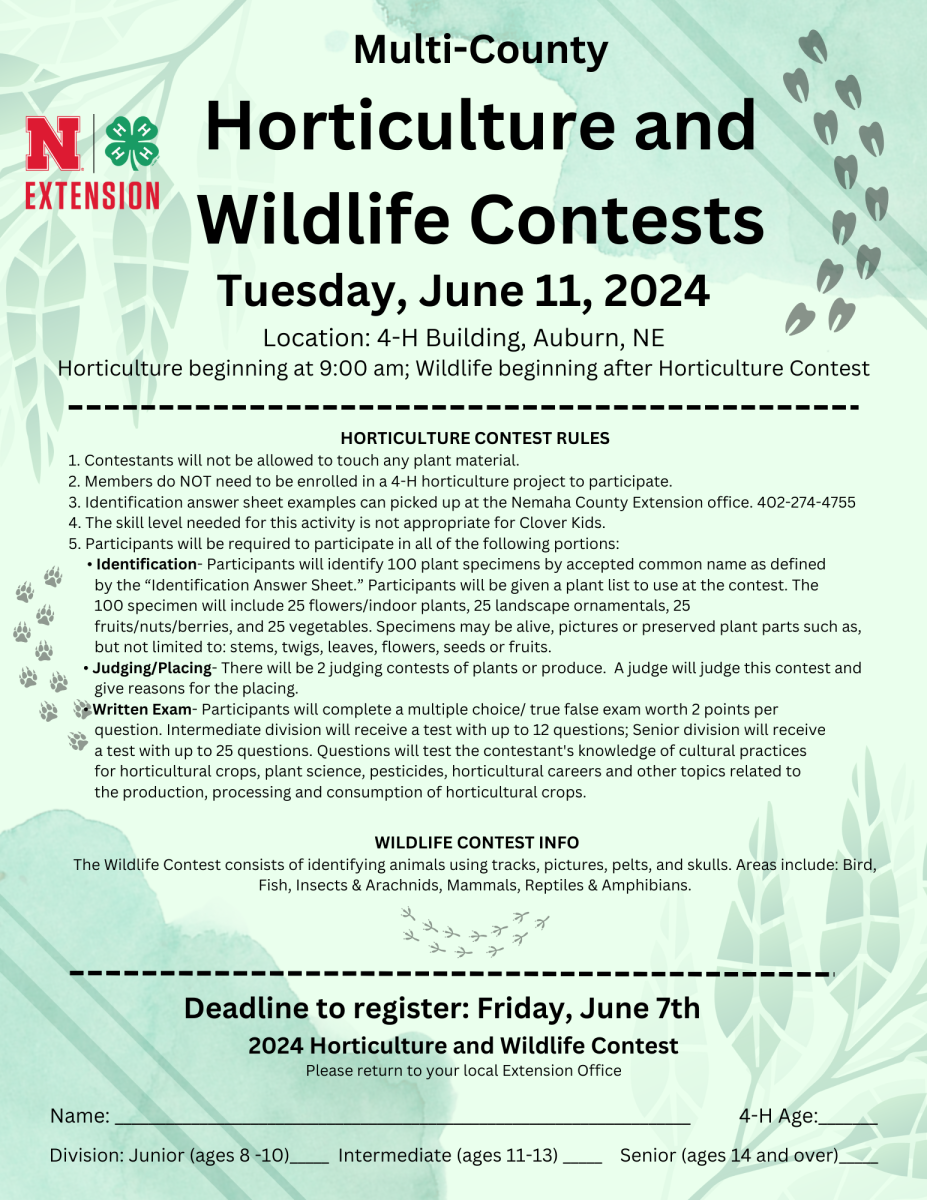 Horticulture/Wildlife Contest Flyer