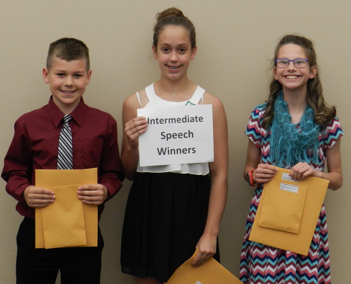Intermediate speech winners