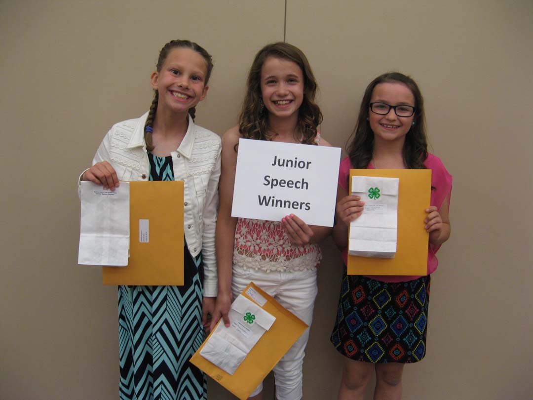 Junior speech winners