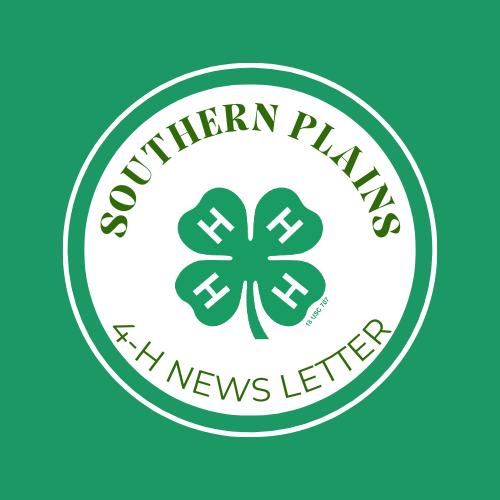 Green circle with white words Monthly Newsletter